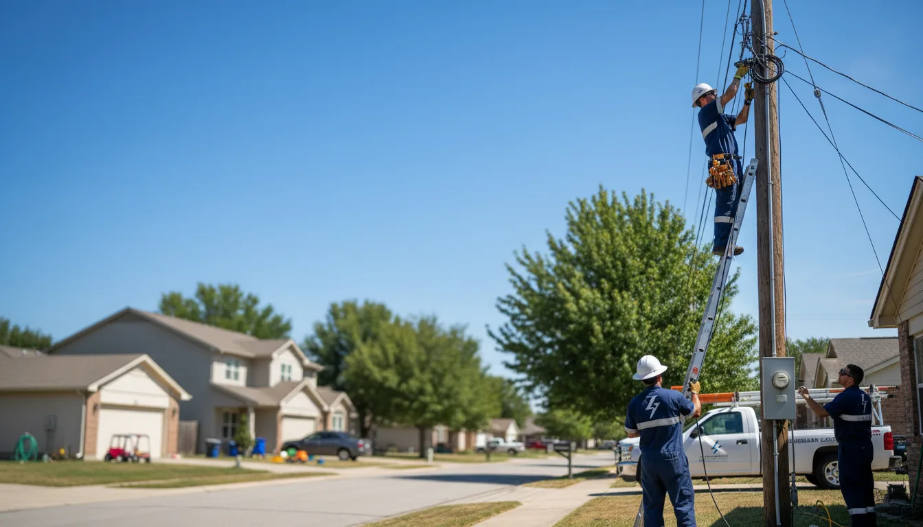 Residential electrician providing installation services in Wayside, TX
